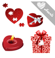 hearts valentines icons vector image vector image