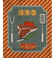 barbecue retro poster vector image vector image