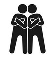 brotherhood icon simple style vector image