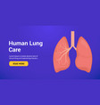lung anatomy health banner concept tuberculosis vector image vector image