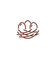 nest with egg logo icon vector image