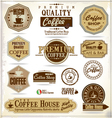 set of retro vintage coffee labels vector image