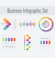 set with infographics vector image