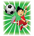soccer players cartoon vector image