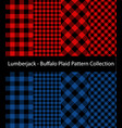 red and blue lumberjack collection vector image