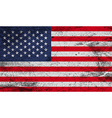 flag of usa with old texture vector image