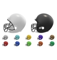 football helmets set vector image