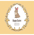frame bunny easter vector image vector image