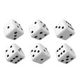 play 3d isolated white casino game dice vector image