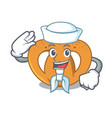 sailor pretzel character cartoon style vector image