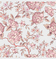 floral seamless pattern garden flower background vector image