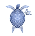 Hawksbill sea turtle pattern Royalty Free Vector Image