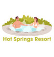outdoors resort semi flat rgb color vector image