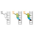 businessman on a stairs with bonus vector image