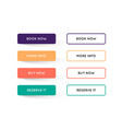 set of modern flat app or game buttons trendy vector image