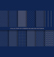 collection of blue minimalistic striped seamless vector image