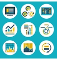 data retro flat design style business infographics vector image