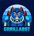 gorilla robot retro vector image vector image
