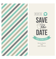wedding invitation card with background stripes vector image