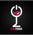 wine glass power concept design background vector image