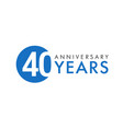 40 years logo vector image vector image