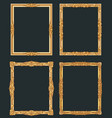 decorative vintage golden frames old shiny vector image