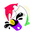 economic scam - colorful flat design style vector image
