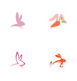 rabbit icon design vector image