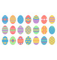 isolated easter eggs dotted egg different spring vector image vector image