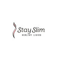 letter s slim sexy fit body for healthy life logo vector image vector image