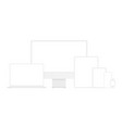 set of modern clay devices mockups vector image vector image