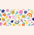 cute seamless pattern with hand-drawn details vector image vector image