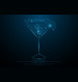 night cocktail party banner template on dark blue vector image