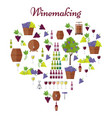 elite winemaking poster in heart shape vector image vector image