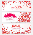 sale header or banner set with discount offer vector image