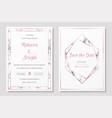 wedding invitation collection with save date vector image vector image