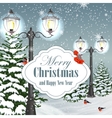christmas and new year greeting card vector image