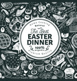 easter dinner banner template hand drawn vector image vector image