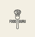 food guru logo vector image