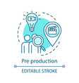 pre production concept icon vector image