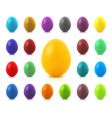set of colorful easter eggs vector image