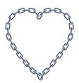 chain silver heart vector image