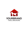 dog and cat logo animal care logo design concept vector image vector image