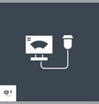 ultrasound related glyph icon vector image vector image