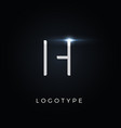 futurism style letter h minimalist type vector image vector image