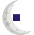 moon on sky white background vector image