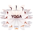 Yoga infographics Surya Namaskar sequence Vector Image