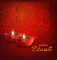 diwali indian festival lights poster vector image vector image