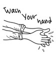 doodle hand drawn of hand washing with soap icon vector image