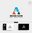 minimal a letter initial hand logo template icon vector image